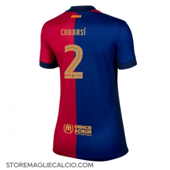 Barcelona Pau Cubarsi #2 Maglia Gara Casa Repliche 2024-25 Donna Maniche Corte